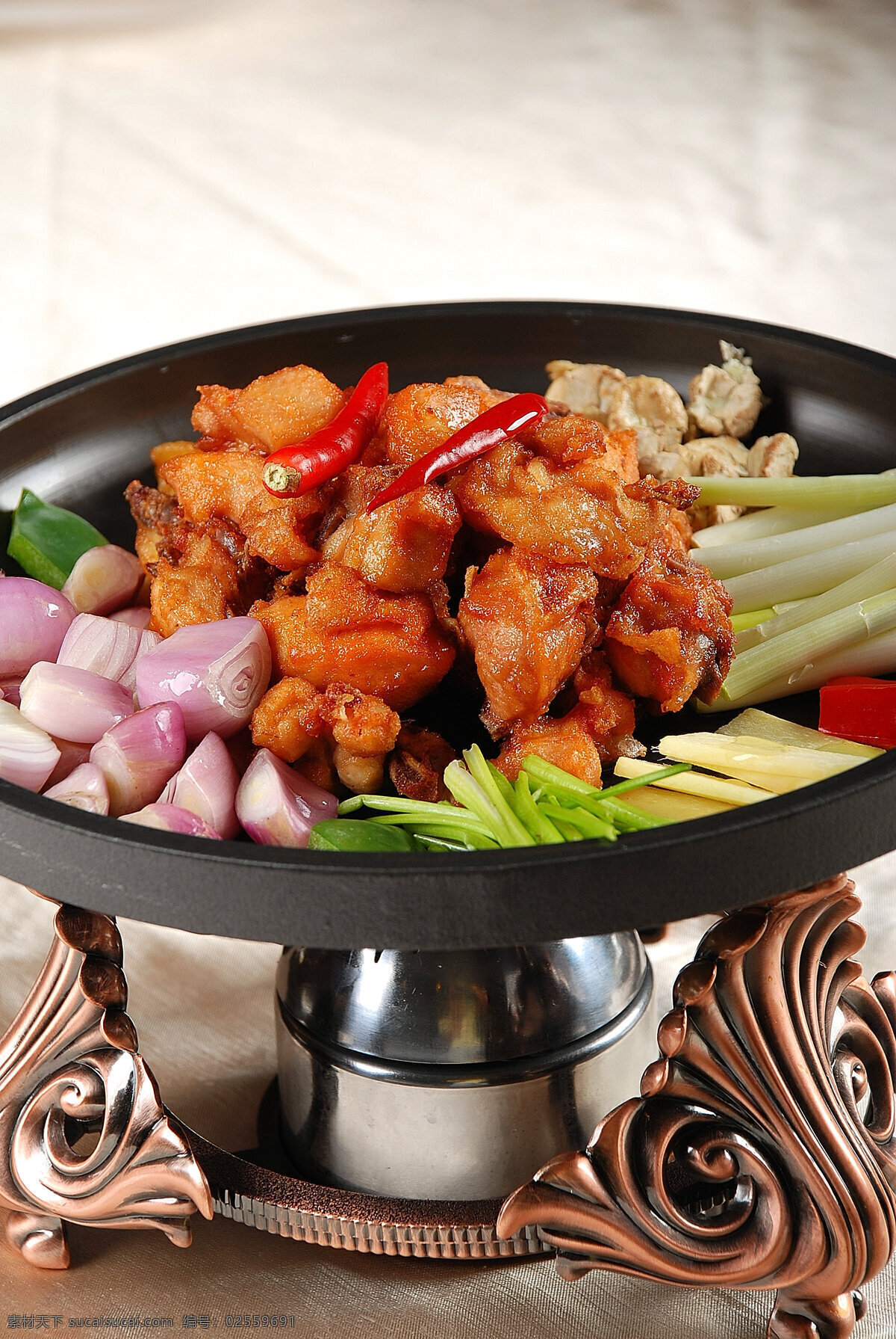 干 锅 红 葱头 焗 鸡块 美食 粤菜 干锅红葱头 美食菜 传统美食 餐饮美食