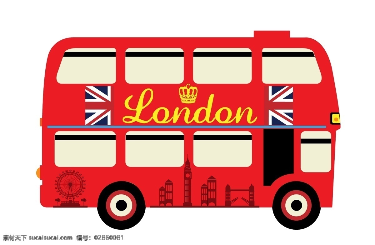 伦敦巴士 伦敦 巴士 红色 汽车 london