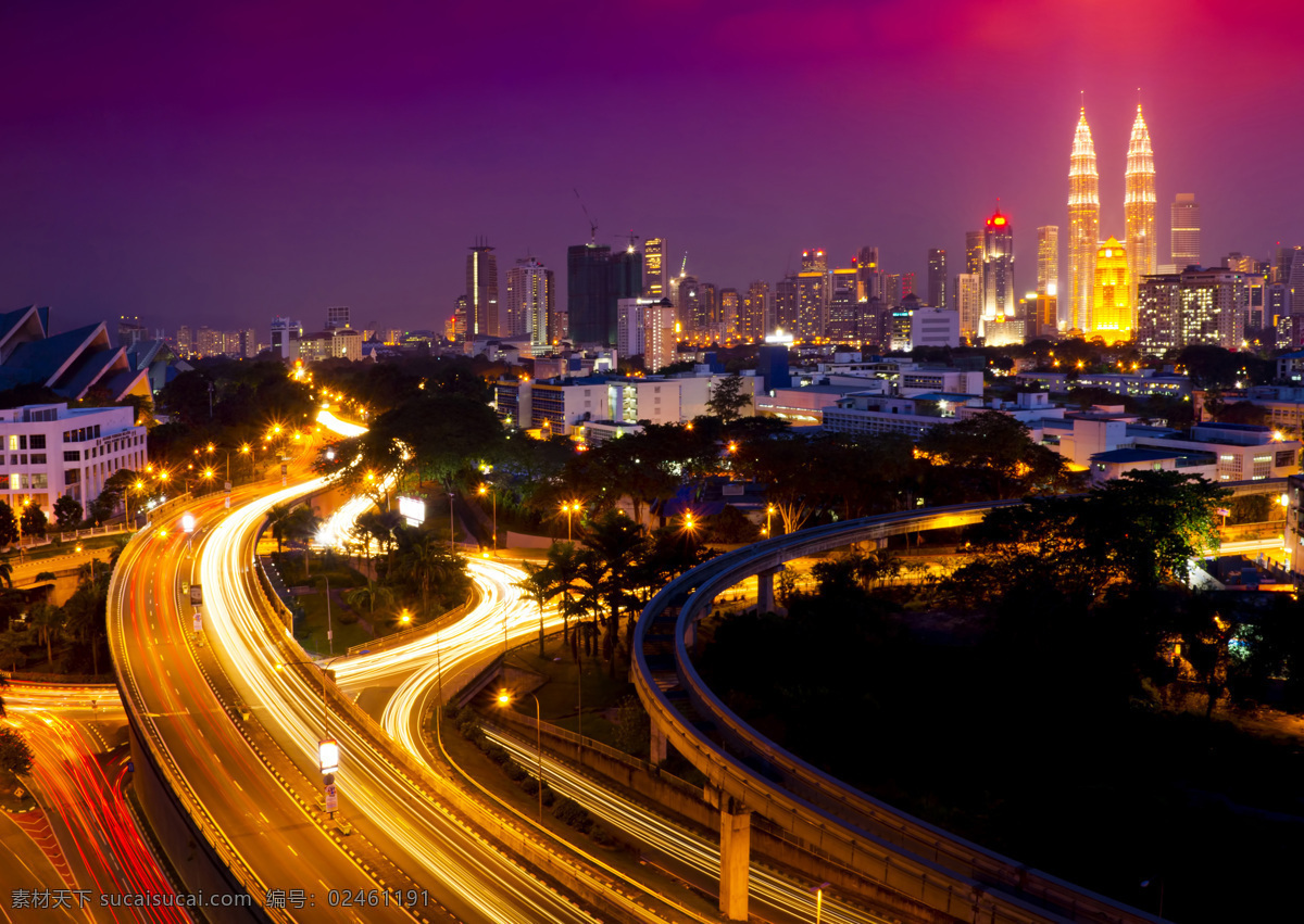 美丽 城市 公路 风景 城市夜景 美丽城市风景 高楼大厦 繁华都市 城市风光 马路 环境家居