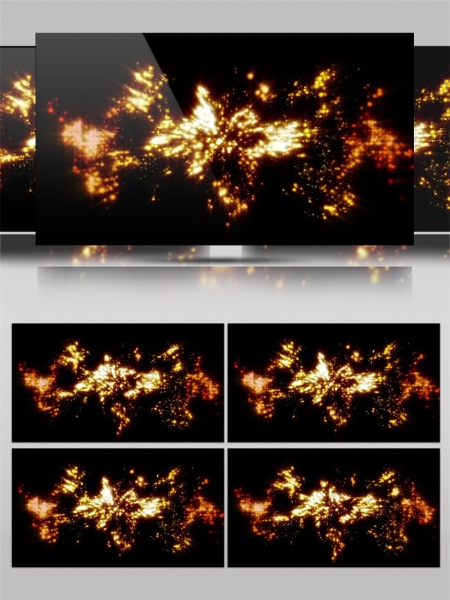 金色 璀璨 宇宙 动态 视频 光束 激光 特效视频素材 酒吧舞台 3d视频素材