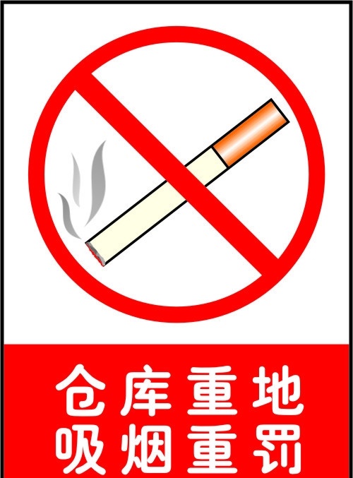 严禁吸烟 禁止吸烟 香烟 消防 吸烟重罚 仓库禁止吸烟 严禁烟火 矢量