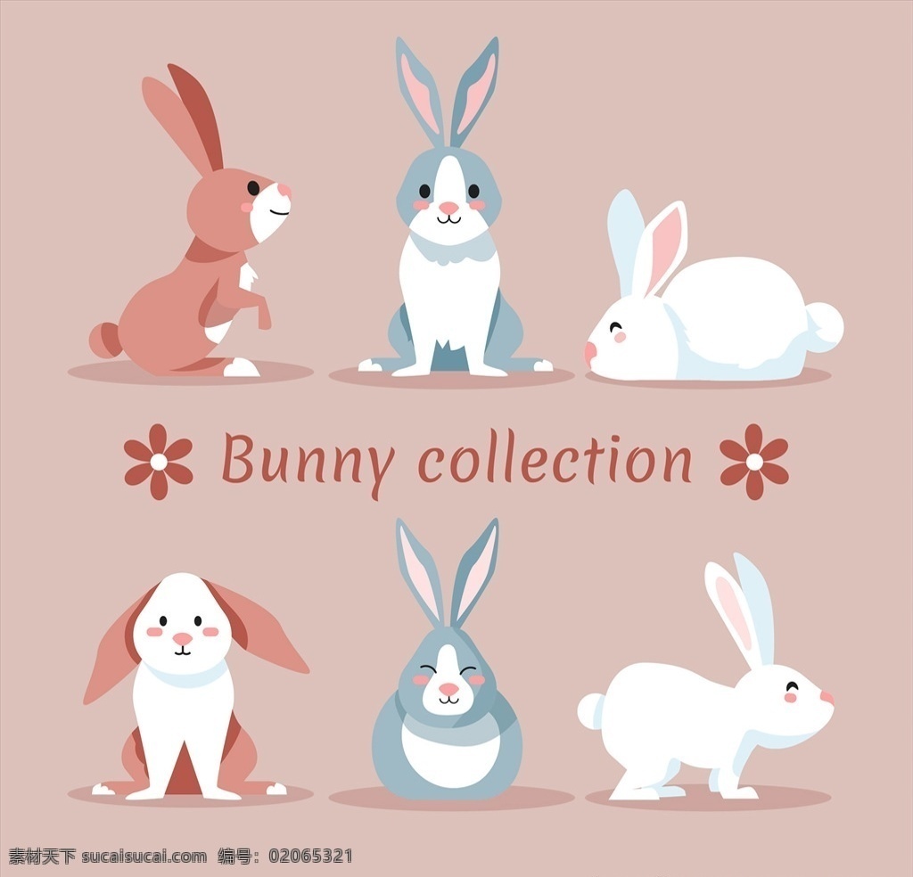可爱 兔子 矢量 插画 小白兔 兔 插图 卡通 萌 动漫动画