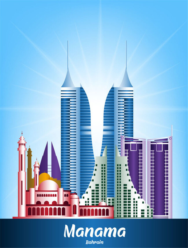 彩色 沙特阿拉伯王国 著名 建筑 彩色建筑 著名建筑 沙特阿拉伯 矢量