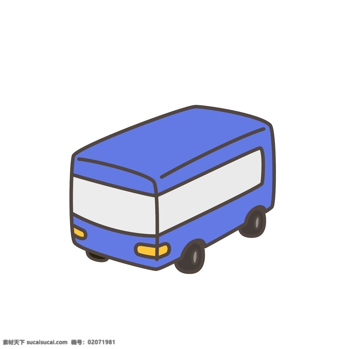 卡通 可爱 矢量 玩具 巴士 车