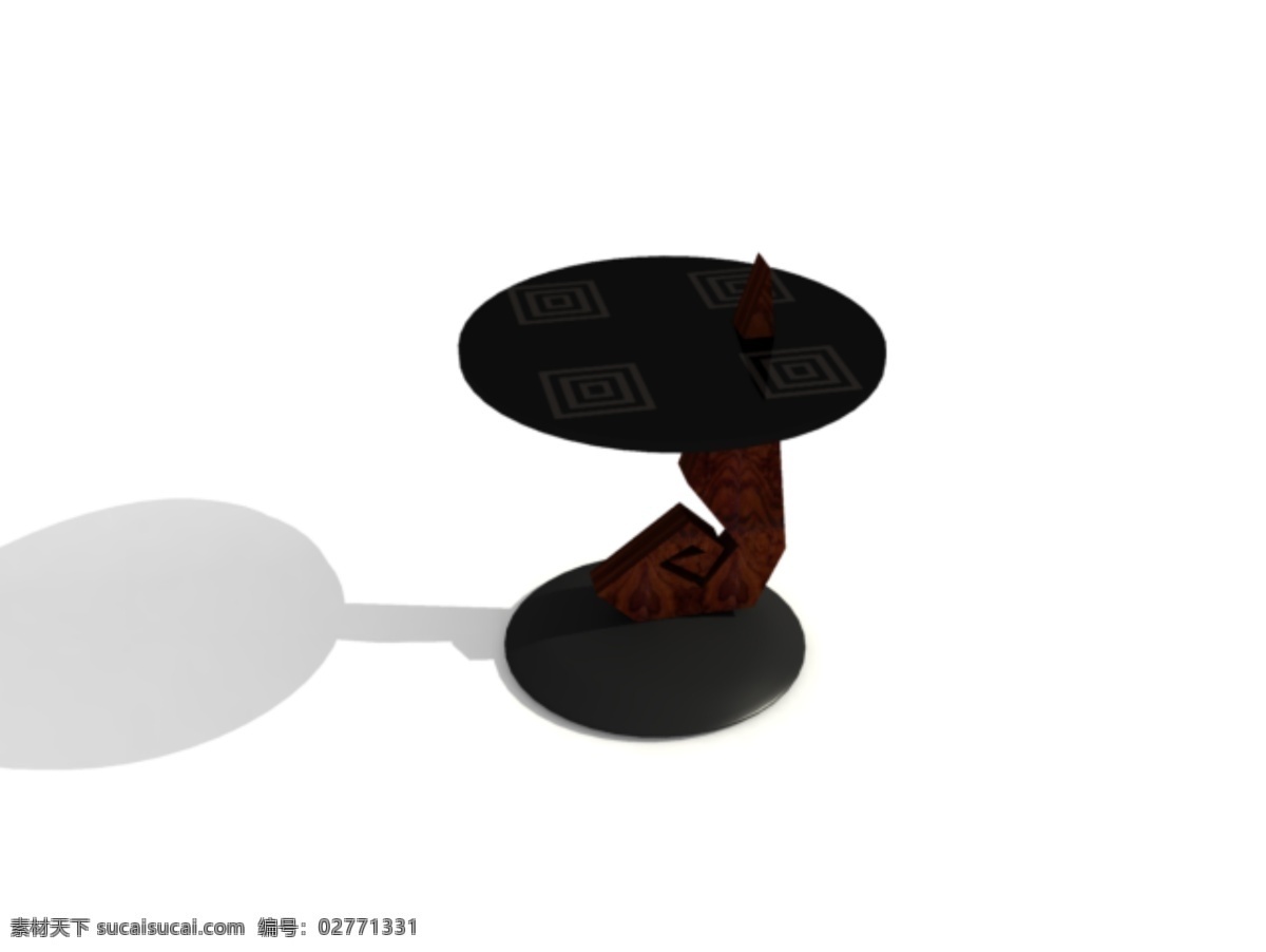 全面 经典 红色 木 咖啡 桌 木制 3d模型素材 其他3d模型