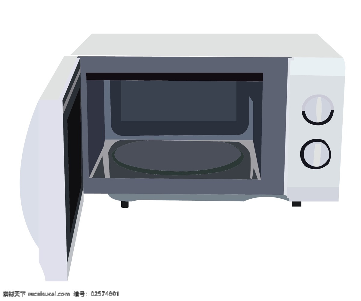 厨房用品 微波炉 插画 厨房 烹饪 加热 小家电 厨房电器 电子设备 食品插画