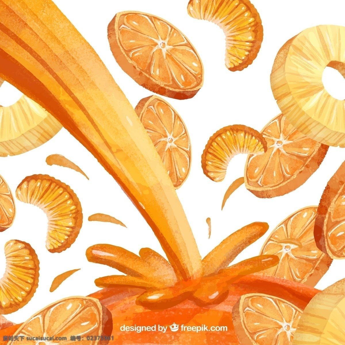 美味 橙子 橙汁 矢量 桔子 插画 水果