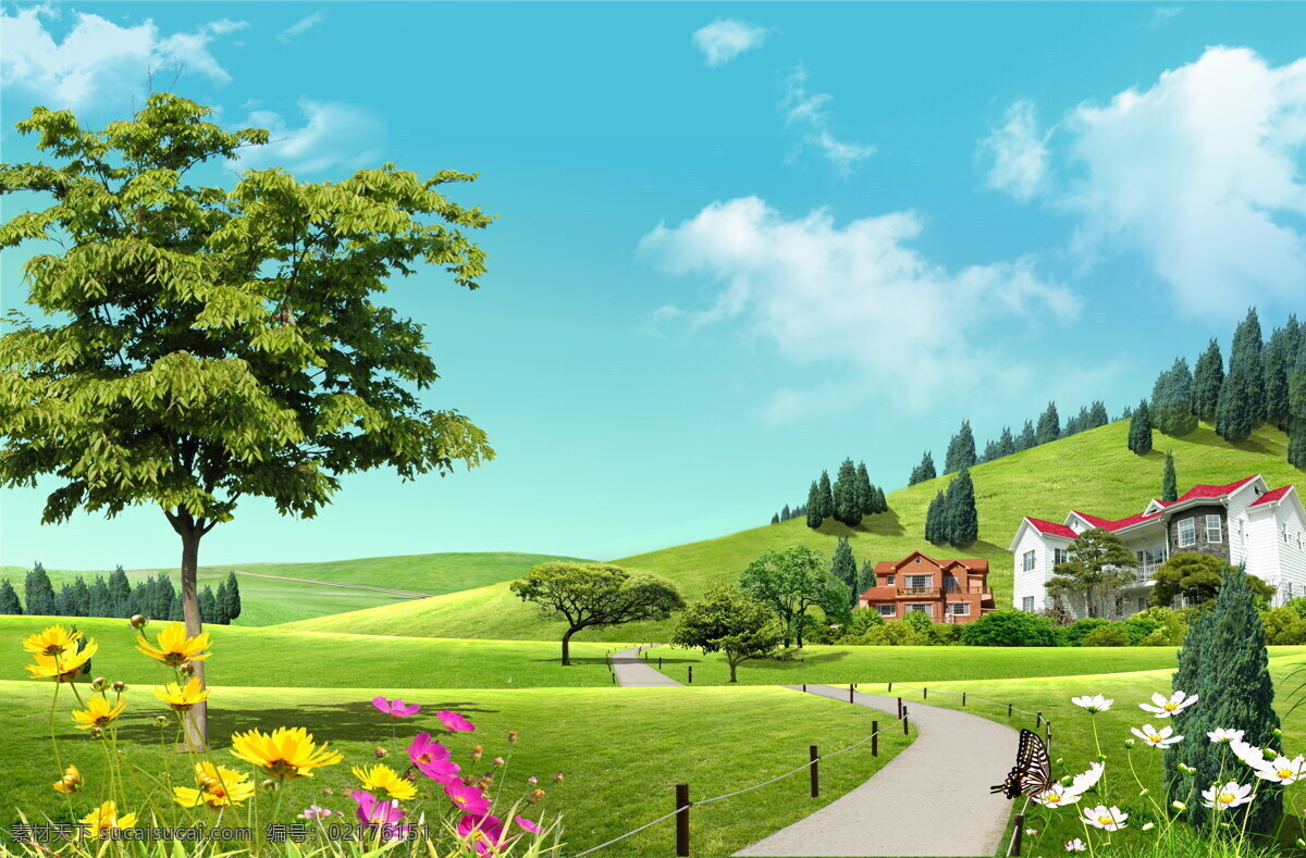 花香 背景 花香背景图 清爽 风格 图 村庄背景大图 背景图片