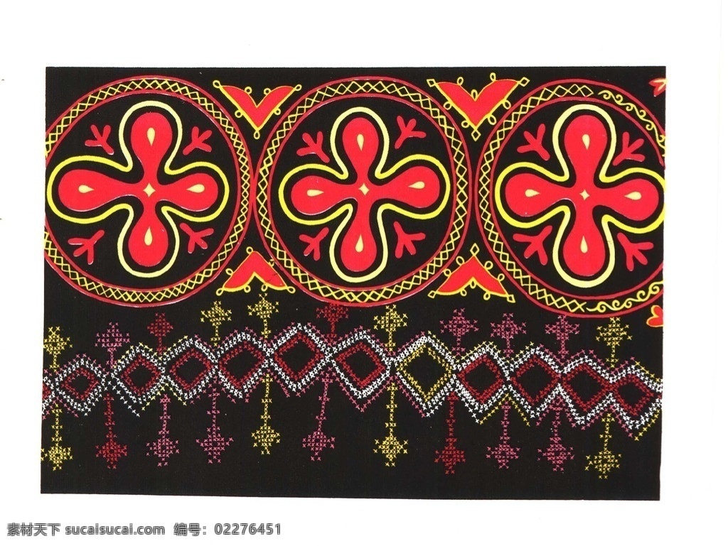 哈萨克族 扎花 箱 套 饰 纹 民族 图案 纹样 装饰 花纹 西北 少数民族 传统文化 文化艺术