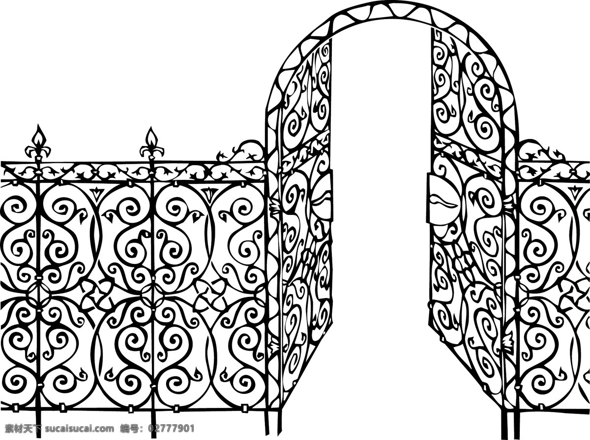 传统 底纹边框 古典 建筑 欧式 花边 花纹 花纹花边 栏杆 铁艺 矢量 模板下载 铁门 围墙 欧洲 装饰 矢量图
