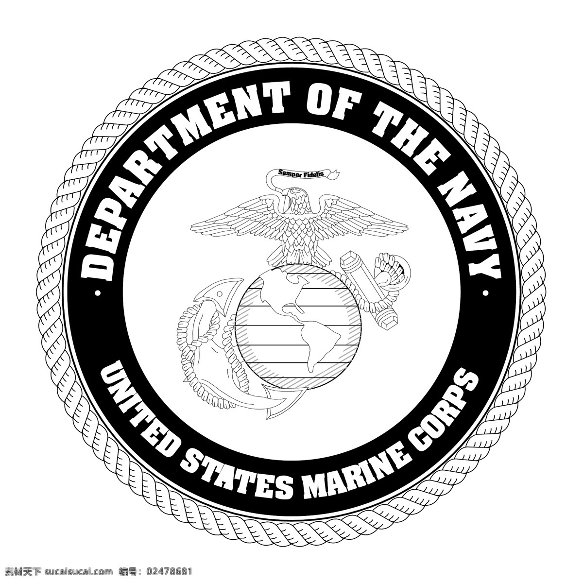 美国 海军陆战队 免费 标志 psd源文件 logo设计