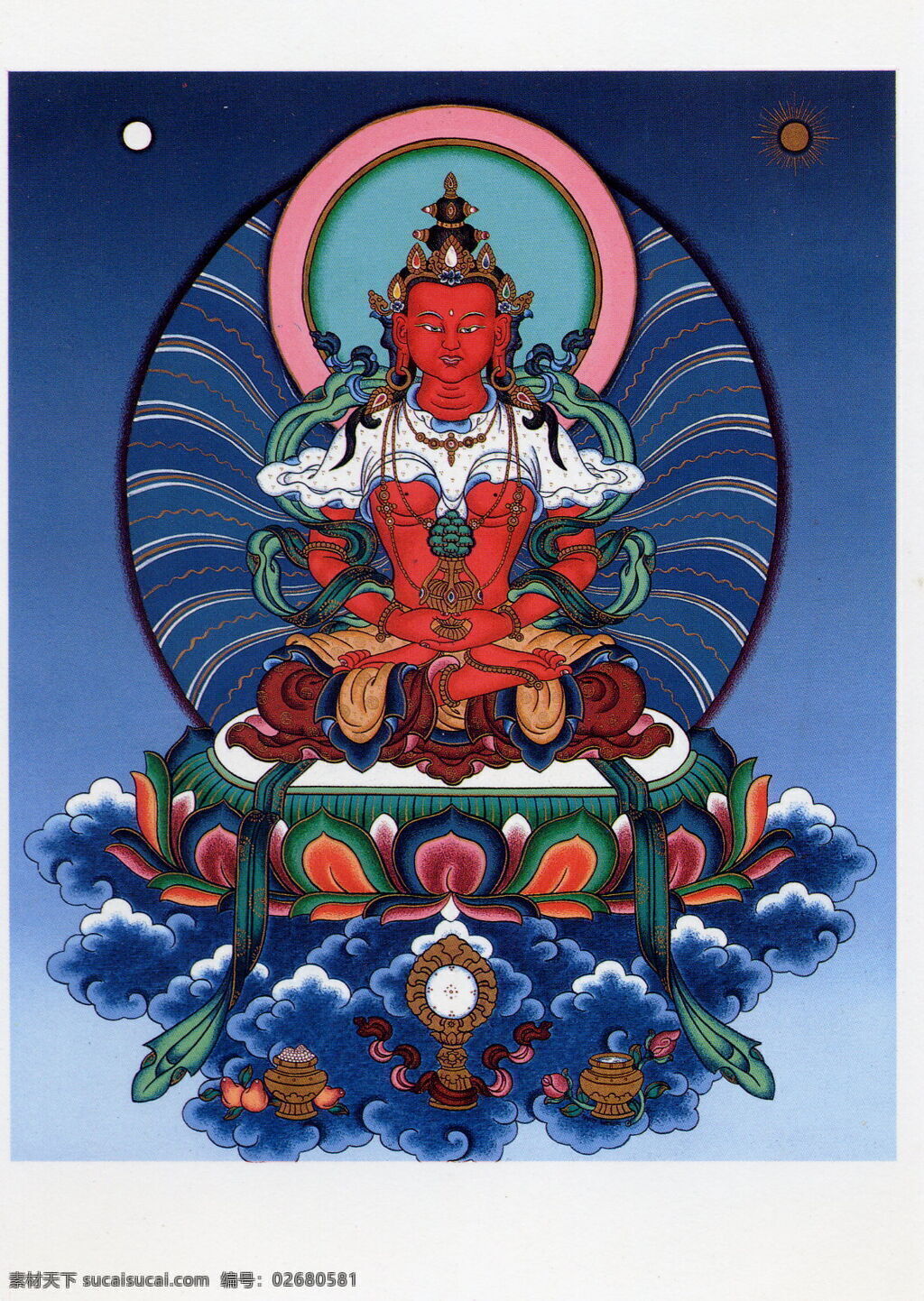无量 寿 佛 佛教 设计素材 唐卡 文化艺术 艺术 宗教 宗教信仰 无量寿佛 模板下载 藏传