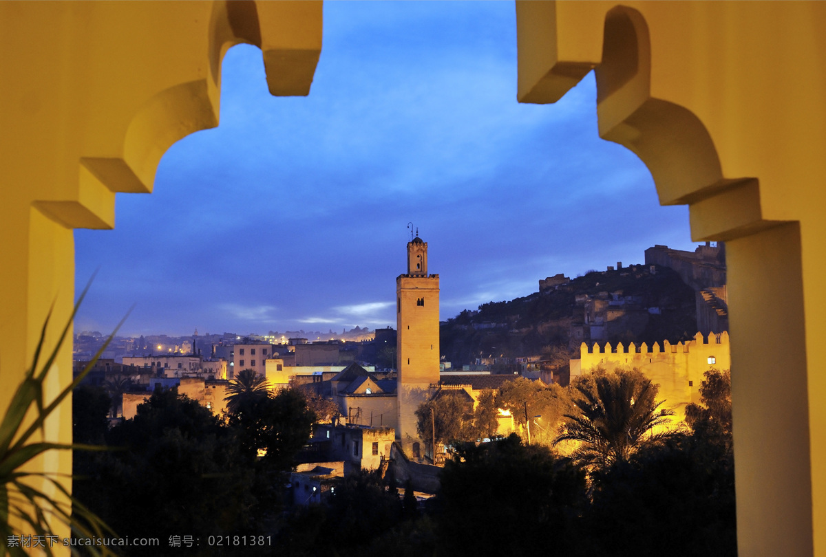 摩洛哥夜景 摩洛哥风光 美丽风景 旅游风光 风景摄影 美丽景色 城市风光 环境家居 黑色