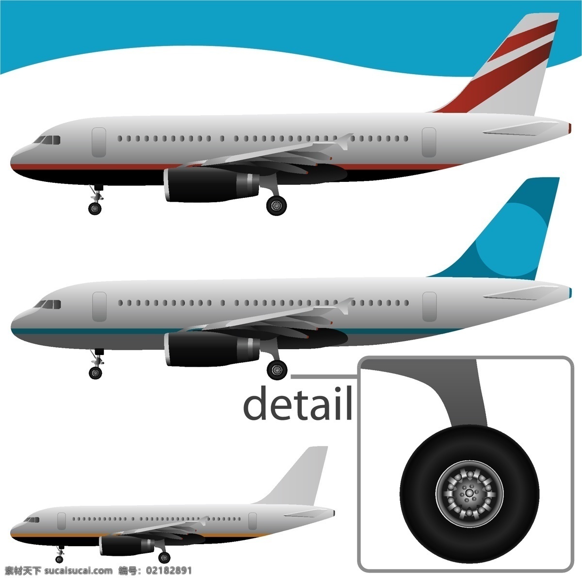 逼真 飞机 矢量 飞翔 航空 交通工具 轮胎 矢量素材 写实 航空客机 机翼 矢量图 其他矢量图