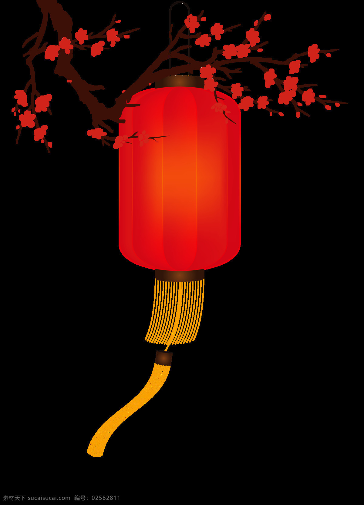 灯笼图片 红色 灯笼 古风 过年 梅花 分层 背景素材