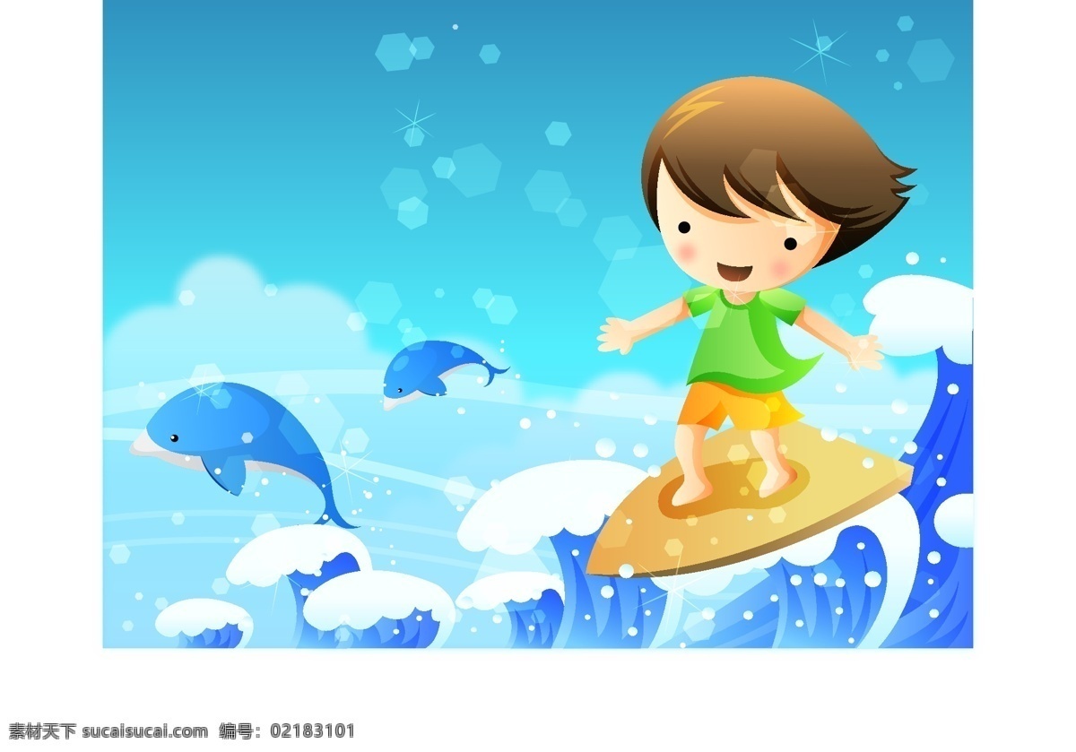 韩国 儿童节 矢量图 源码 冲浪 海豚 韩国儿童 模板 男孩 设计稿 节日大全 源文件 节日素材