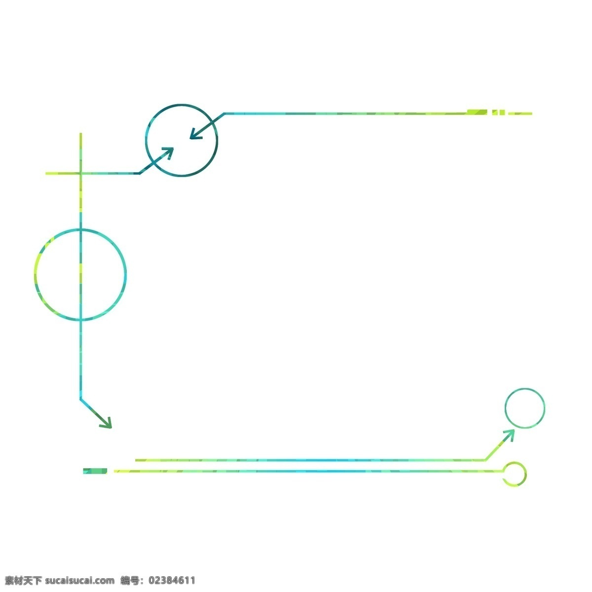 简约 矢量 箭头 科技 边框 科技感 圆形 科技边框