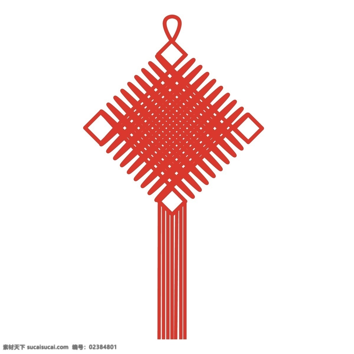 中国结 装饰 图案 简约 元素 中国风 红色 过年 喜庆 红 中国红 矢量 可商用
