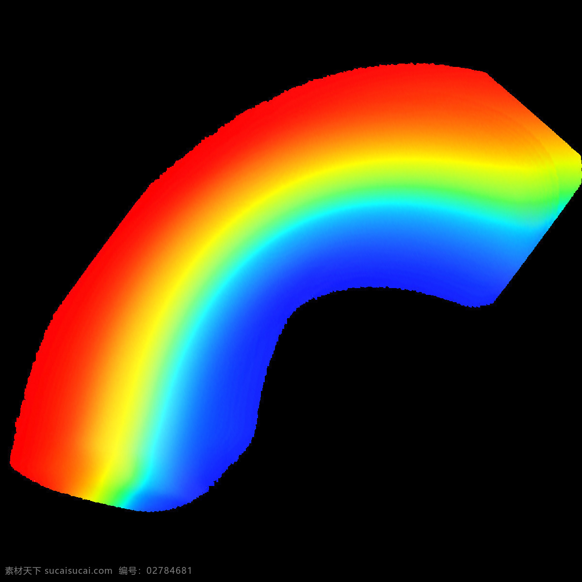 手绘彩虹元素 手绘 彩色 彩虹 免扣 透明元素