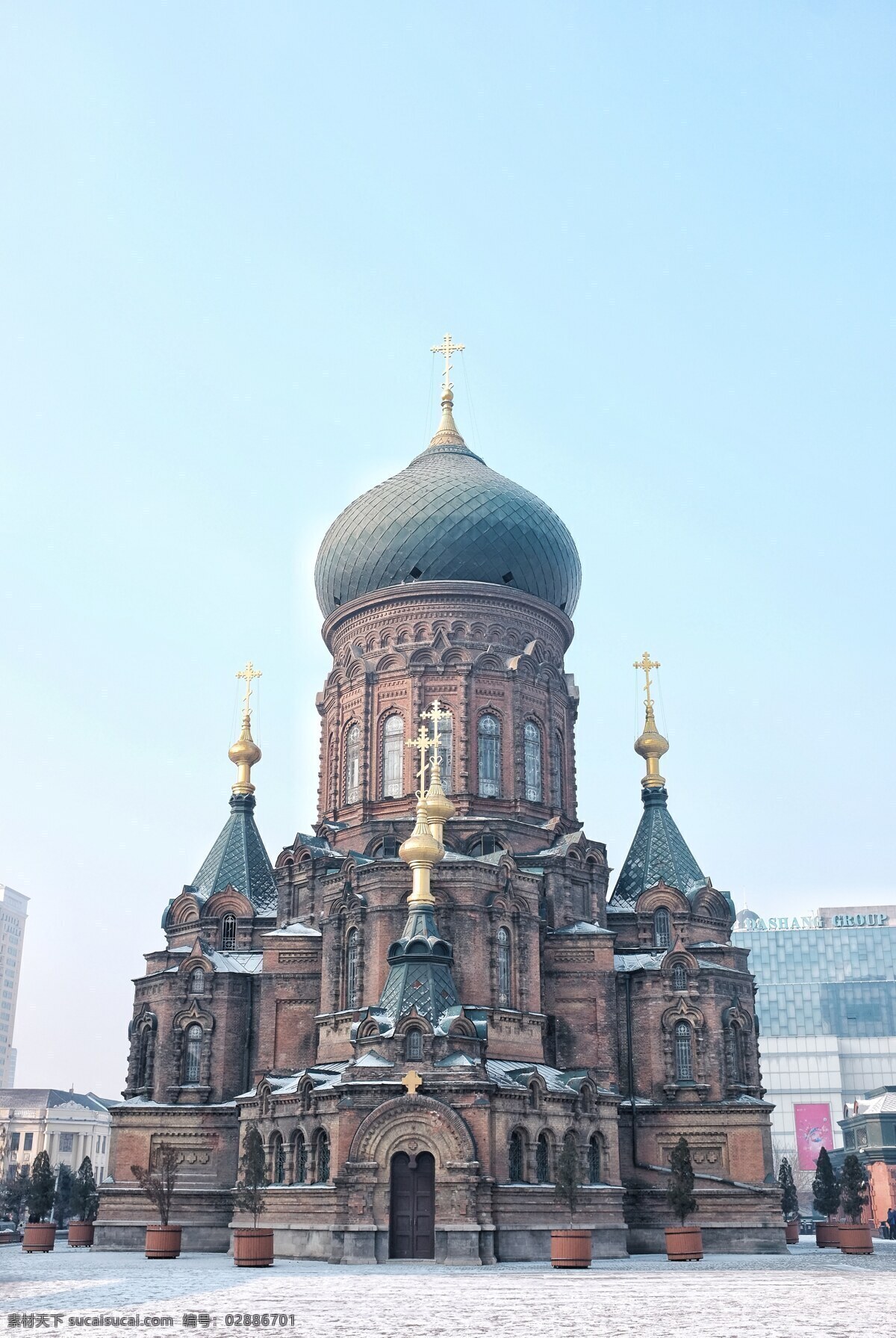 哈尔滨 圣索 菲亚 教堂 圣索菲亚 俄罗斯 建筑 中央大街 小雪 建筑图案 自然景观 自然风景