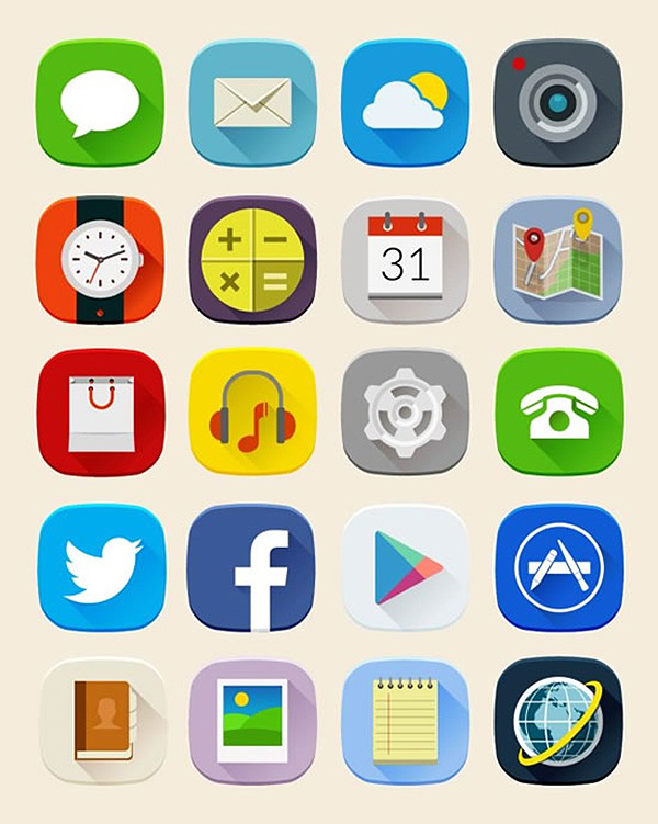 android app 界面设计 ios ipad iphone 安卓界面 手机app 长 阴影 手机 图标 矢量 界面设计下载 模板下载 界面下载 免费 app图标