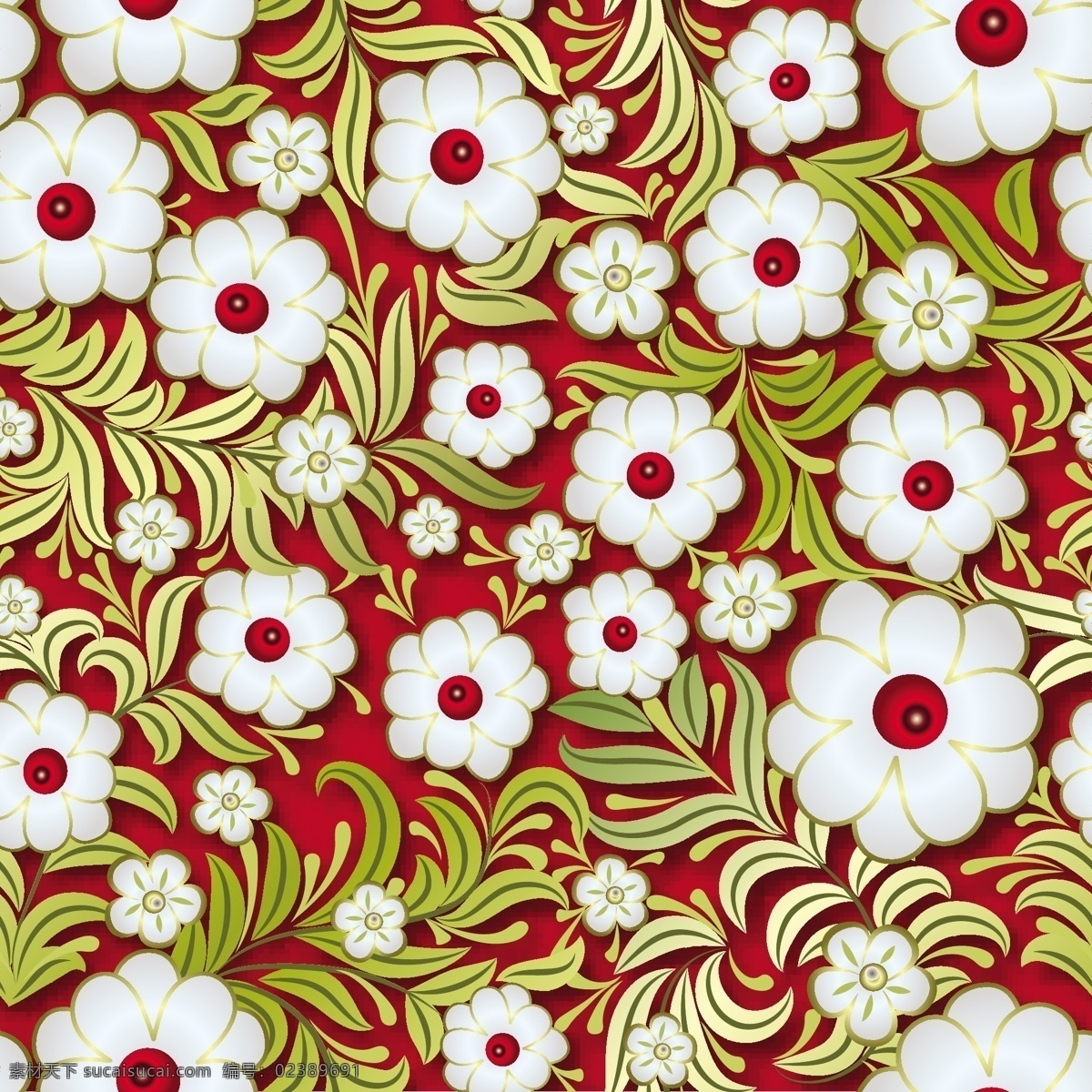 白色 红色 立体 无缝 背景 白色花朵 底纹背景 服装印花 花朵花纹 家纺印花 渐变花朵 手绘立体 无缝印花 植物花卉 植物手绘