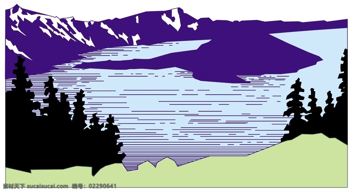 海浪 海景 漫画 商业矢量 矢量风景建筑 矢量下载 浪海景漫画 网页矢量 矢量图 其他矢量图