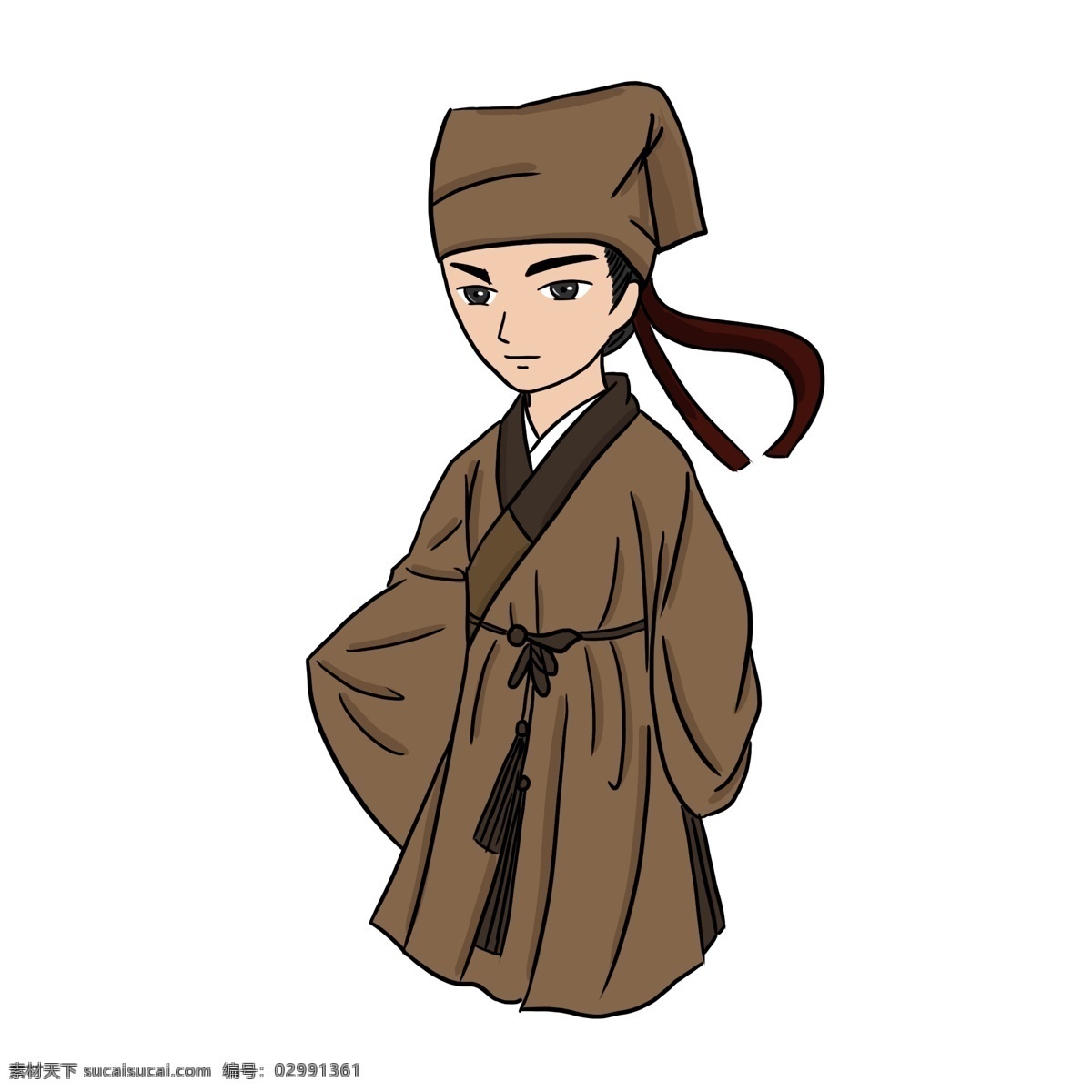 Q版儿童插画可爱古代公子素材图片下载-素材编号02991361-素材天下图库