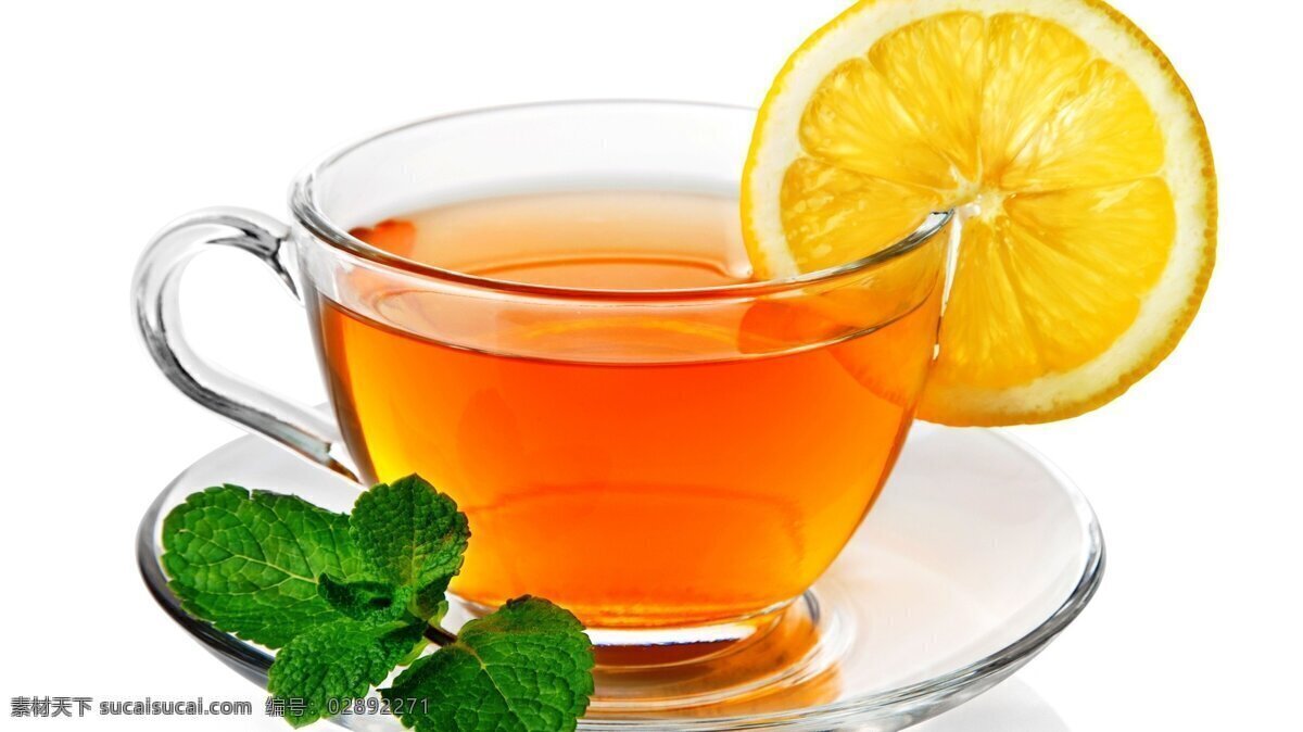 绿叶 柠檬茶 柠檬 玻璃杯 一杯 柠檬片 茶水 高清 水果 水果茶 精致 下午茶 餐饮 美食 饮料 酒水 餐饮美食 饮料酒水