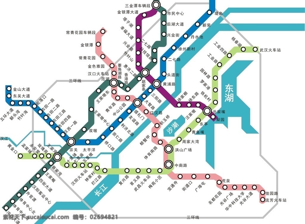 武汉地铁线路 武汉 地铁二号线 地铁三号线 地铁线路规划