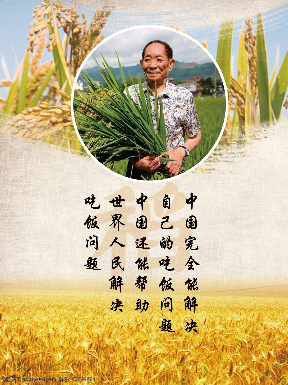 水稻之父 水稻版面 袁隆平名言 农业版面