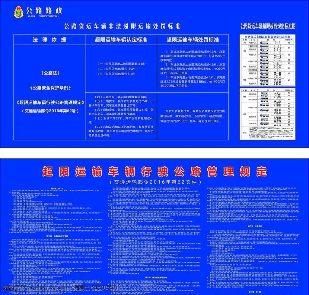 车辆超限运输 公路路政 路政展板 蓝色展板 路政徽 超限超载标准 治理车辆 超限超载 货物卸载程序 卸载流程图 交通处罚 自由裁量权 车辆外廓 尺寸超限 车货质量超限 展板模板 模板 源文件 制度标牌