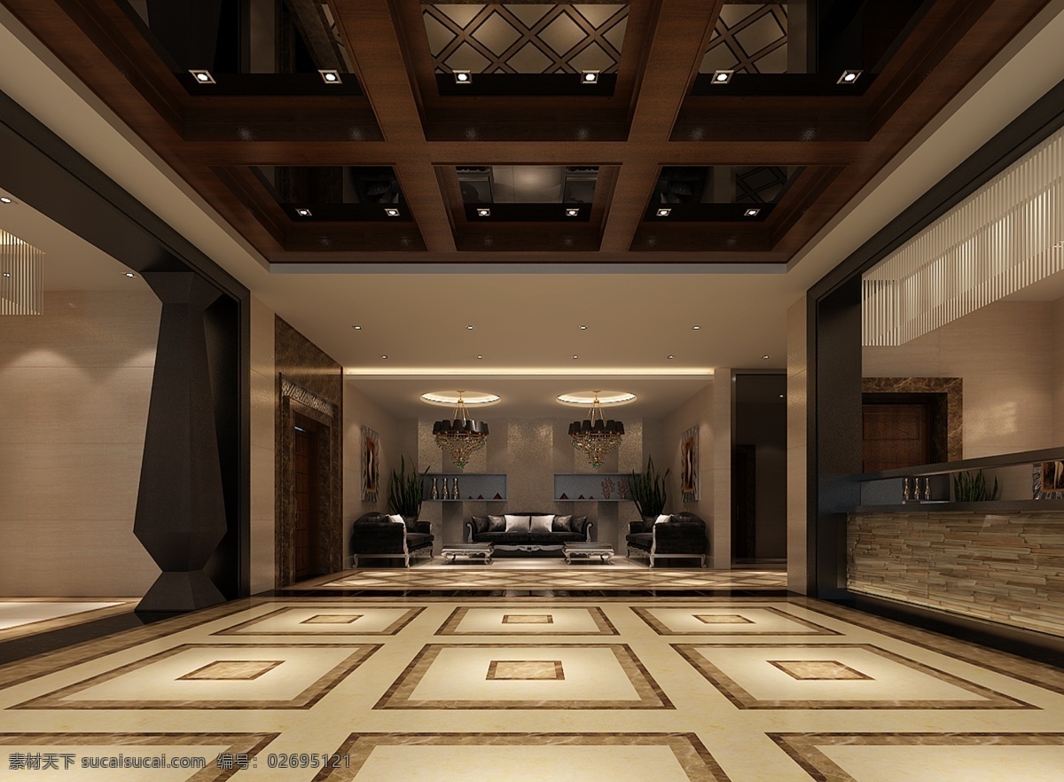 门厅 3d 宾馆 环境设计 酒店 室内设计 效果图 家居装饰素材