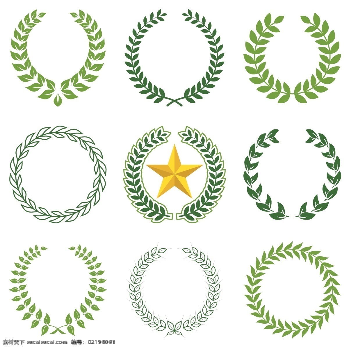 金黄色 麦穗 花边 矢量图 其他矢量图