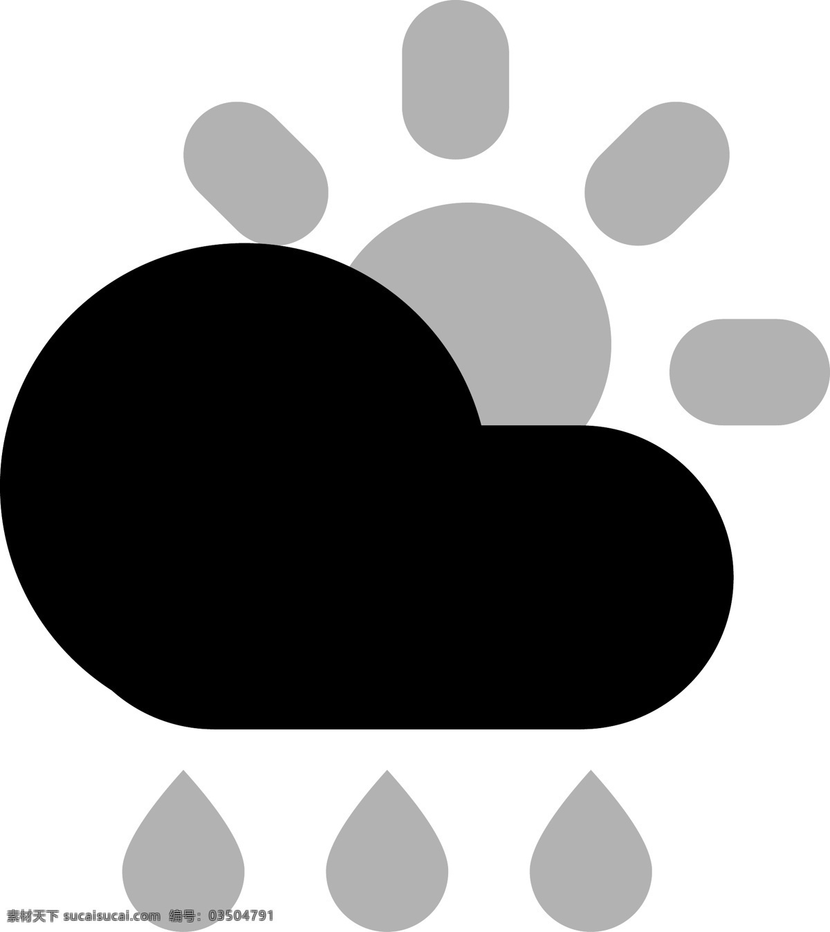 卡通 多云转晴 免 抠 图 雨天 出太阳 天气预报 天气图标 ui应用图标 天气的符号 气象符号 卡通图案 卡通插画
