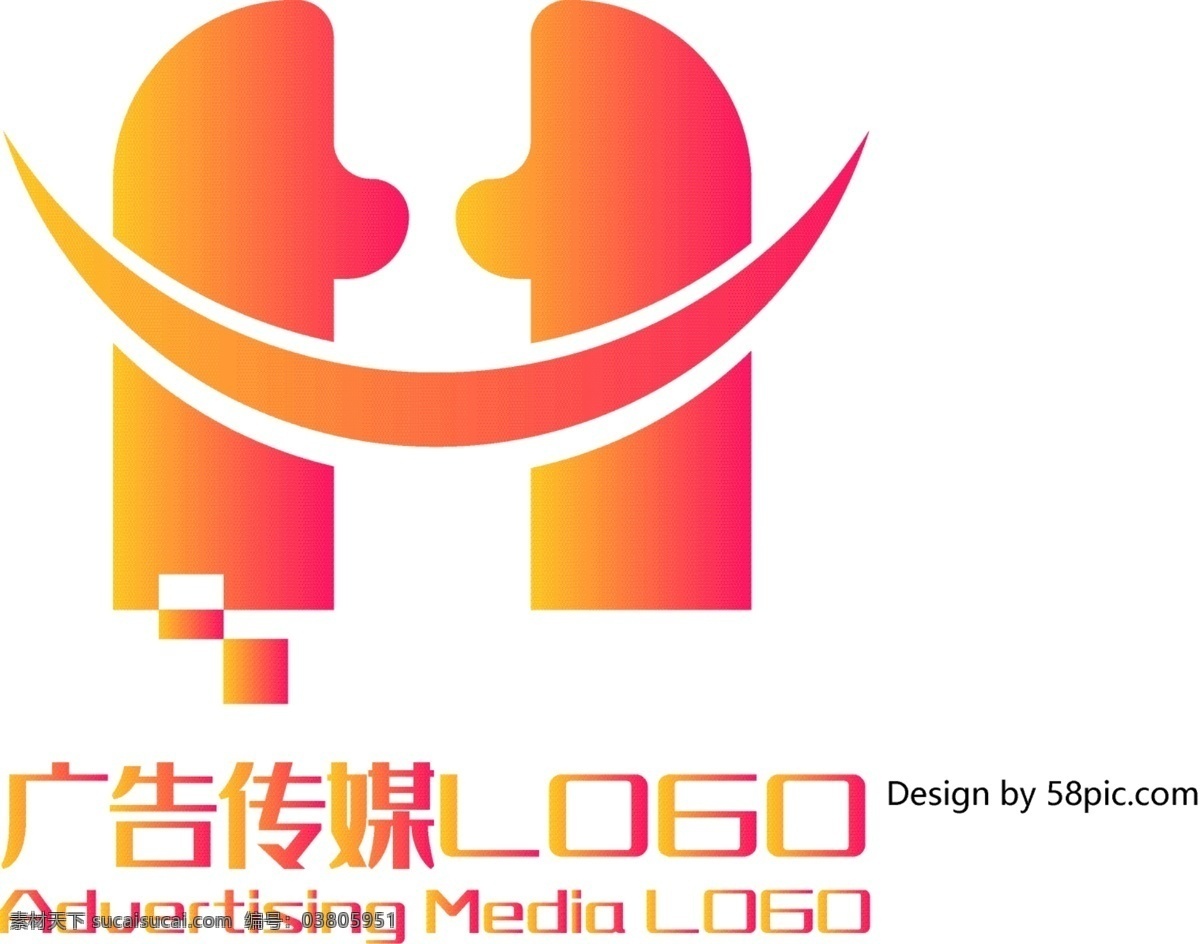 原创 创意 简约 hm 字 大气 广告 传媒 logo 可商用 h m 字体设计 科技 标志