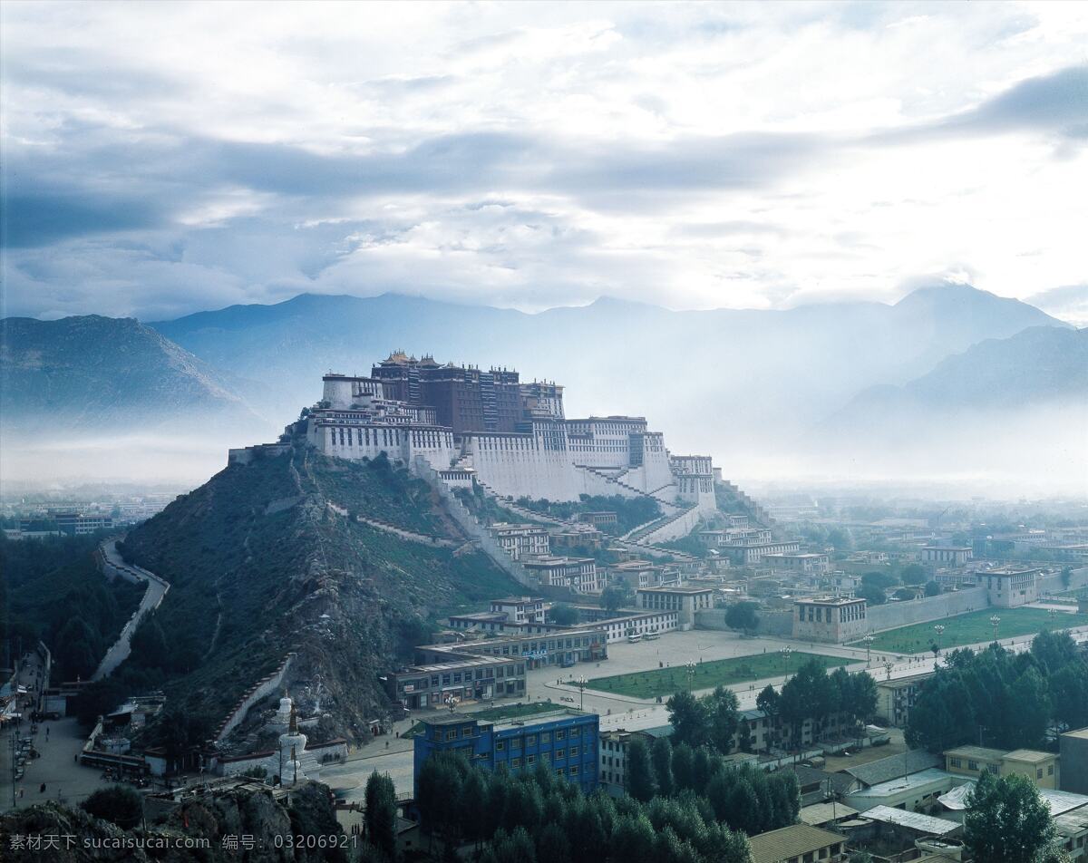 云海 建筑 空旷 蓝天 风景 生活 旅游餐饮