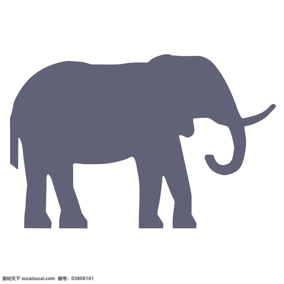 简约 大象 剪影 装饰 手绘 动物 png元素 免抠元素 透明素材