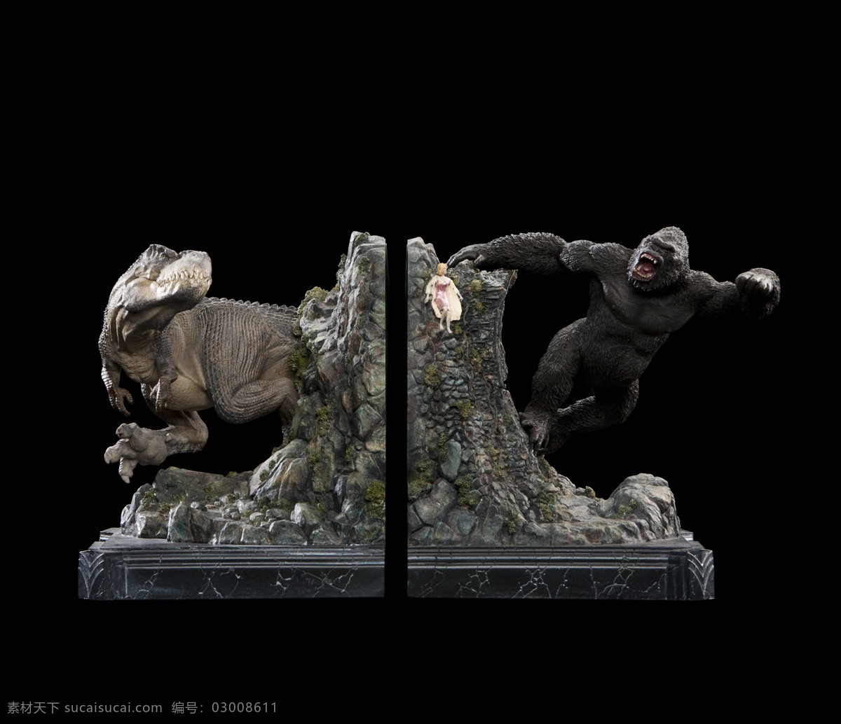 猩猩 大战 霸王龙 模型 手办 高清 生物世界 野生动物