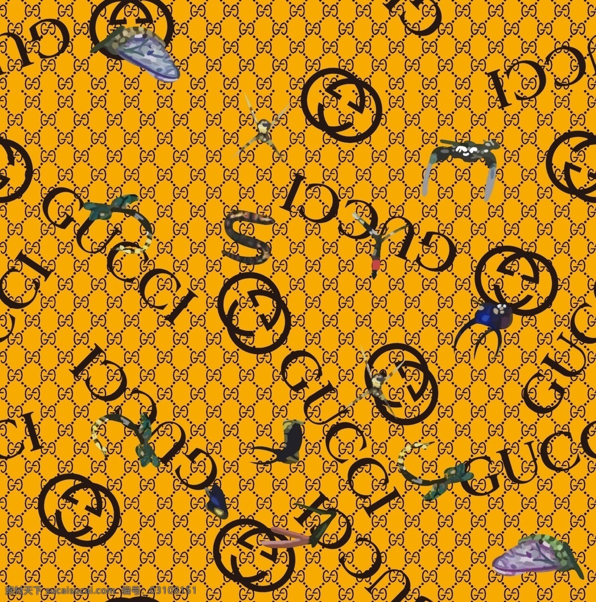 古驰logo 古驰 gucci 大牌字母 大牌 数码印花 无缝图案 大牌印花 古驰底纹