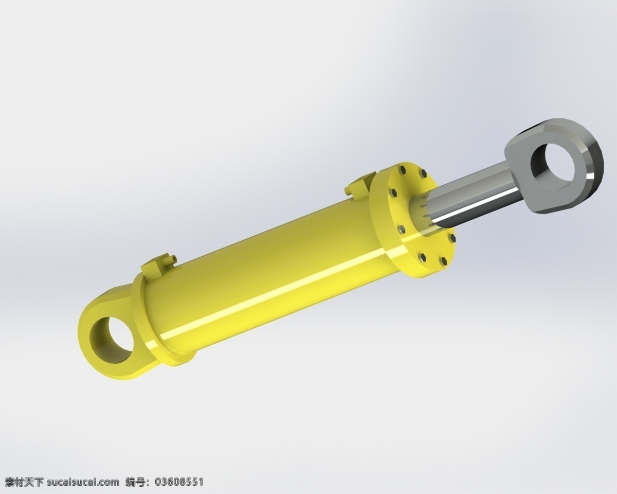 液压缸 工业设计 组件 3d模型素材 电器模型