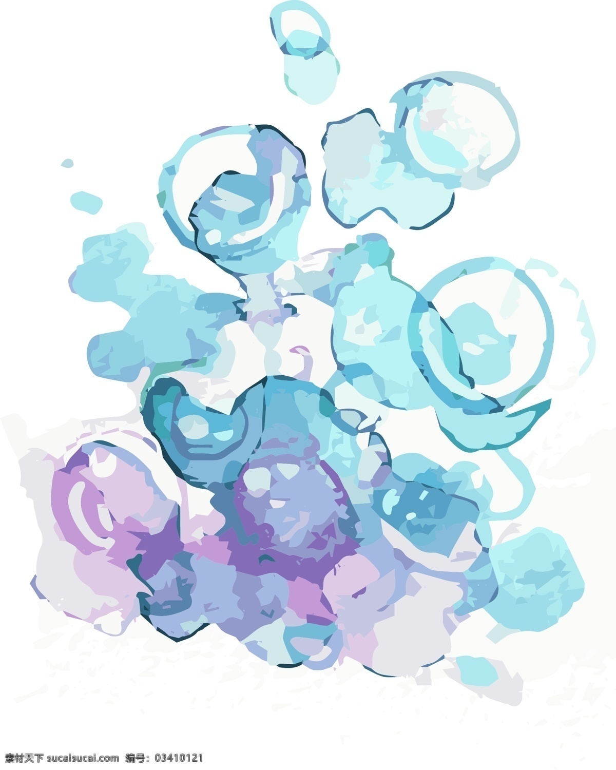 水墨 泡沫 矢量 水墨的 水墨的泡沫 水墨泡沫 蓝色 蓝色水泡 蓝色泡沫 蓝色的泡沫