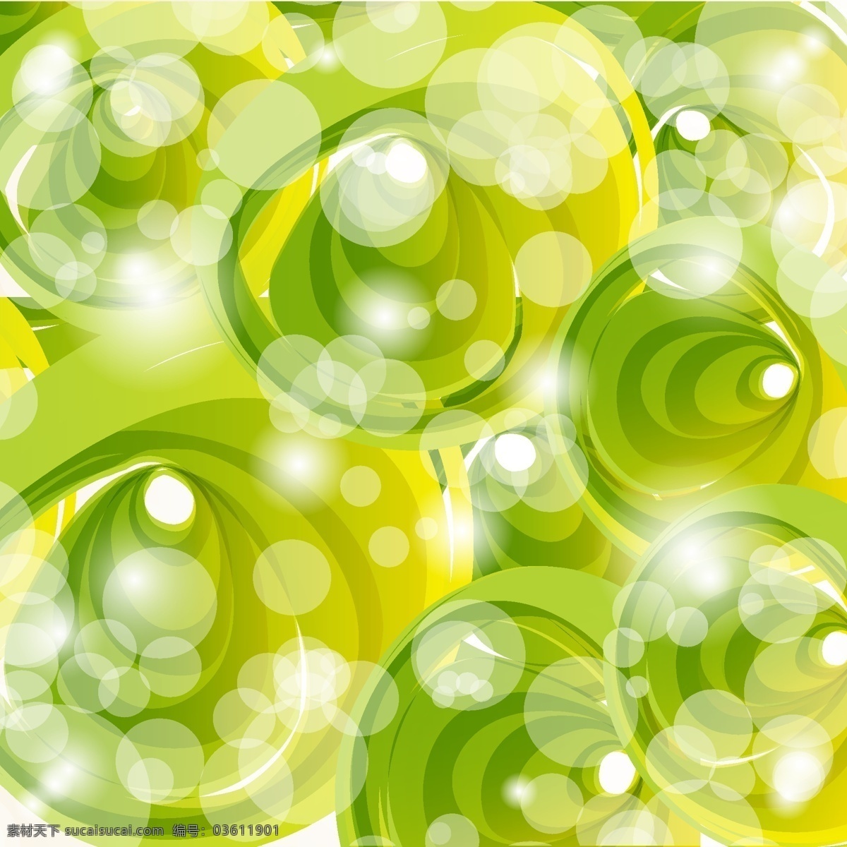 矢量 光晕 绿叶 图形 背景图片素材 光点 旋转 炫光 叶子 矢量图 花纹花边