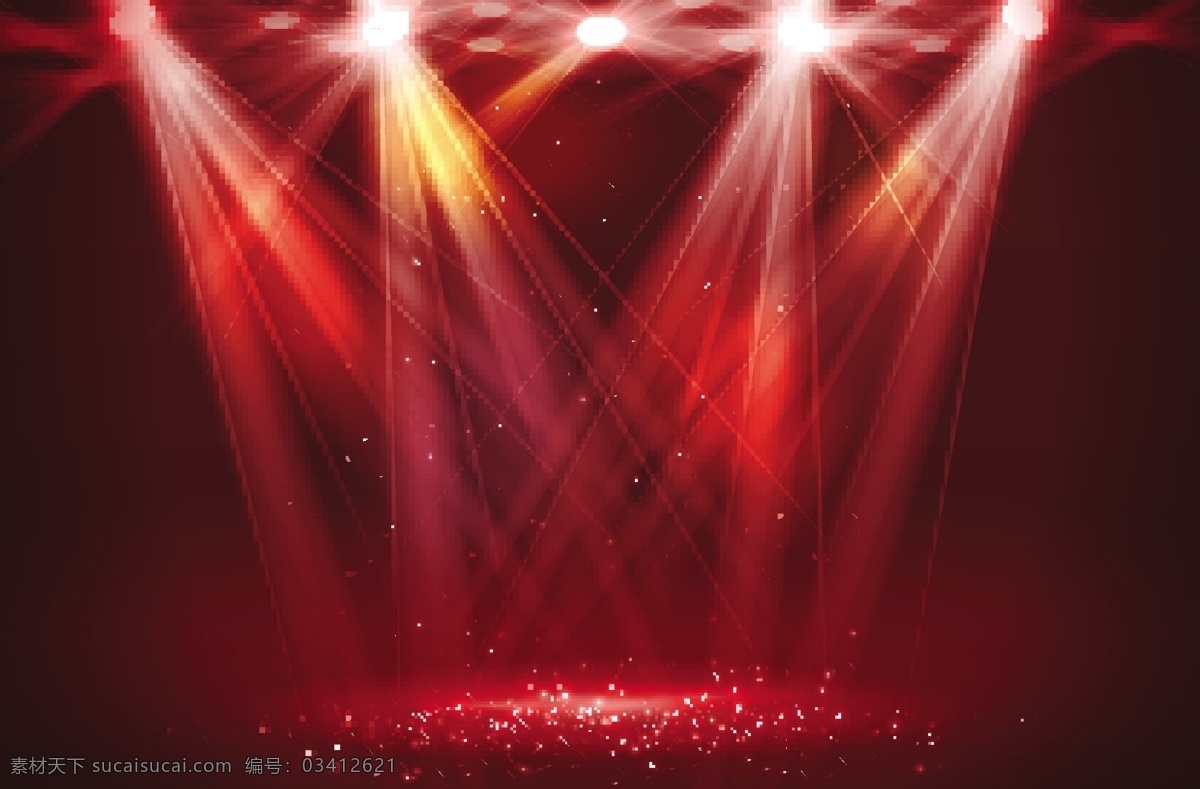 红色舞台背景 红色 灯光效果 舞台 花瓣 星光 网站 网页 大图 背景 文化艺术