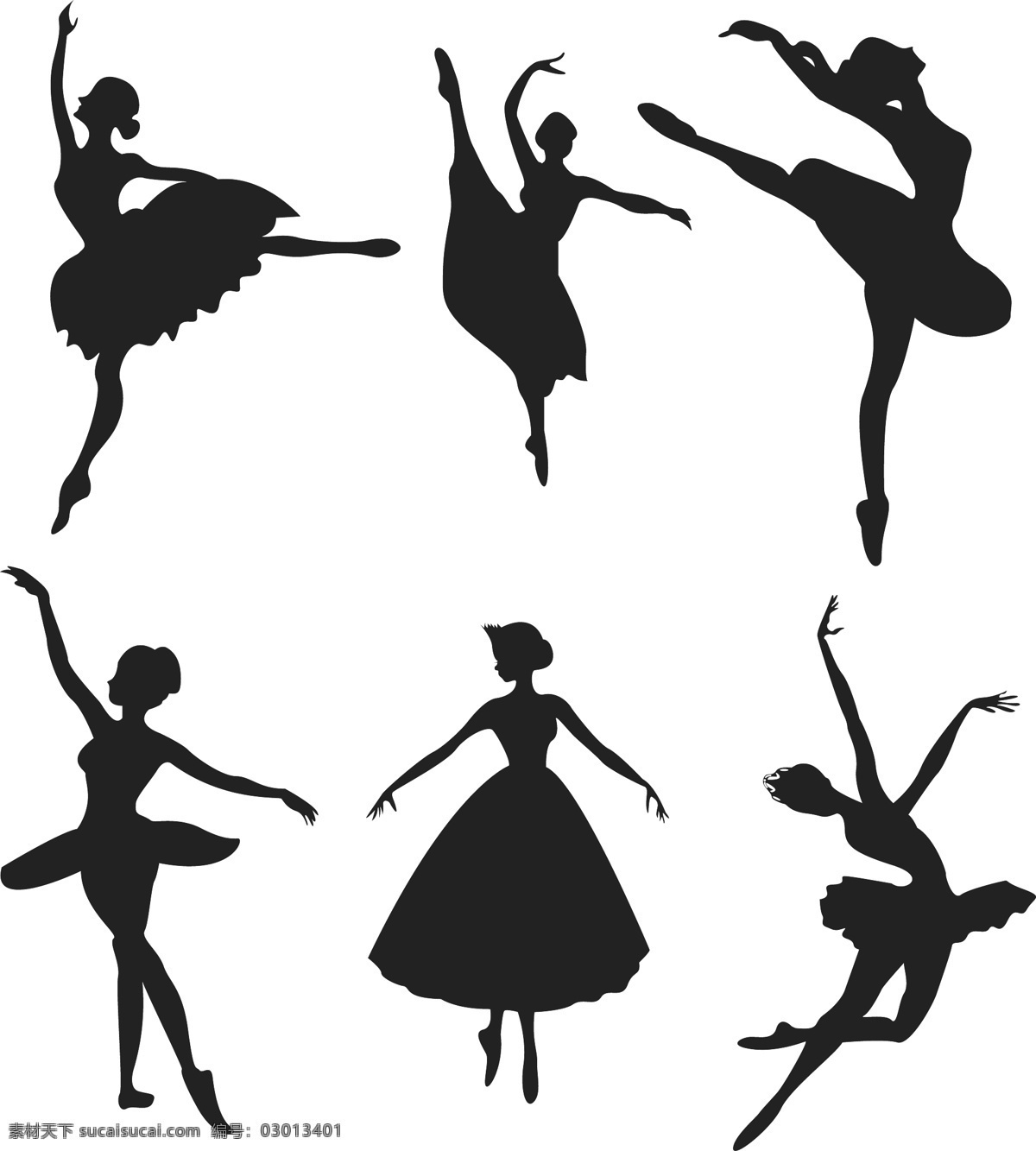 舞蹈 跳舞 女孩 插画 剪影 跳舞女孩 人物剪影 黑色剪影