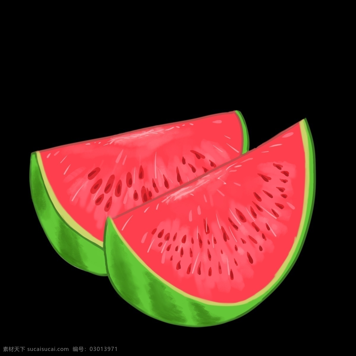 美味红色西瓜 西瓜 水果 红色