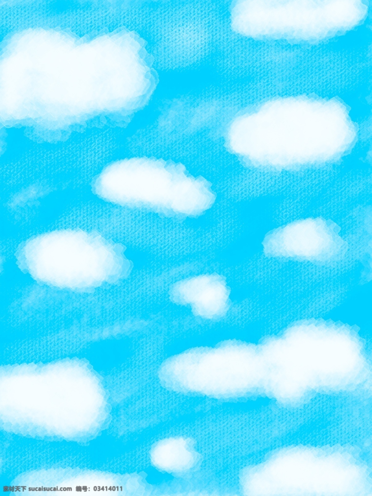手绘 纹理 质感 蓝天 白云 天空 背景 格纹 质感纹理 天空背景 云彩 纯色 蓝色背景