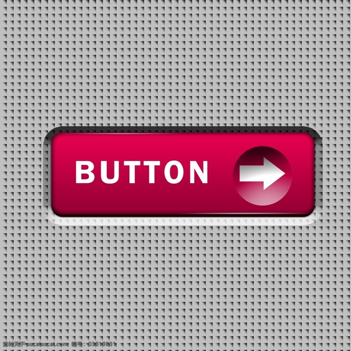 红色按钮元素 按钮 红色 凹陷效果 特效 图层样式