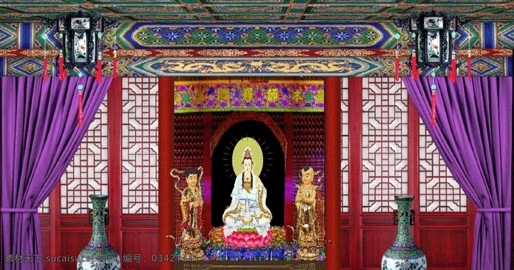佛堂 京剧 望江亭 庙堂 动图 佛光四射 舞台 戏剧 戏剧舞台用景 文化艺术 传统文化 gif