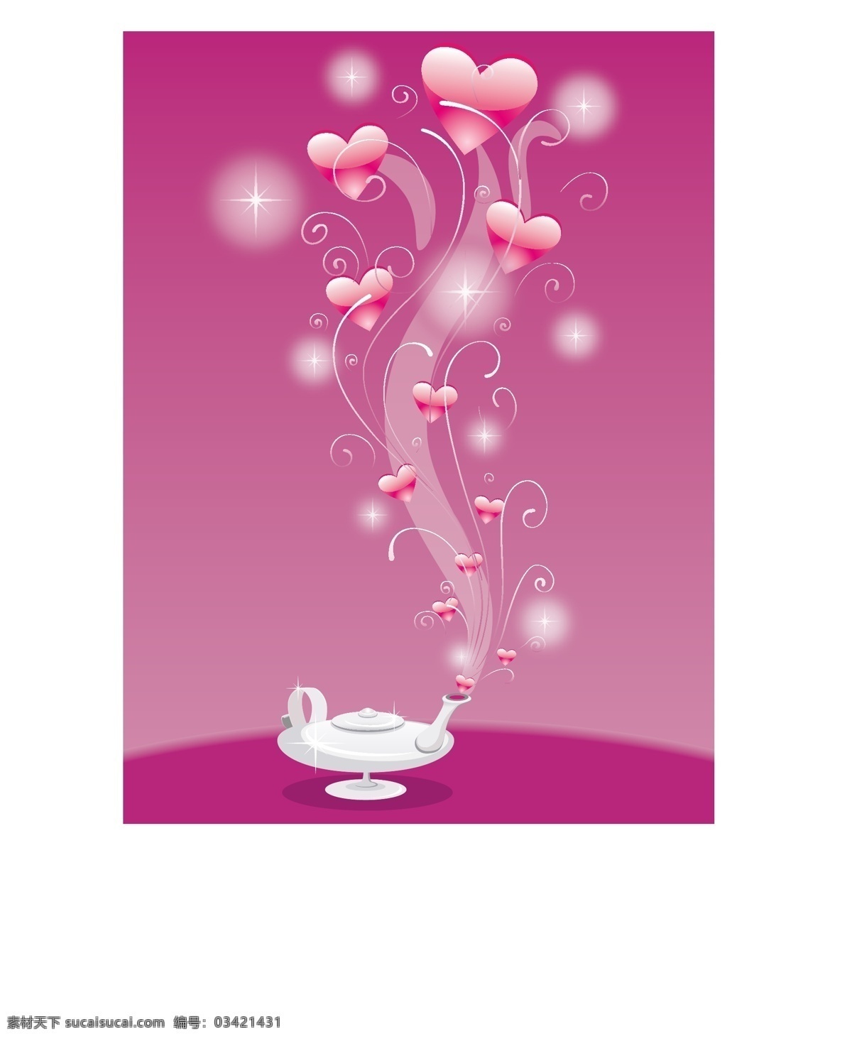 心 型 花纹 矢量图 其他矢量图